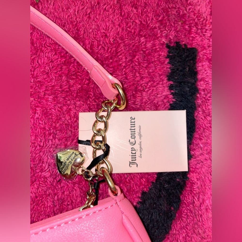 Juicy Couture Pink Bedazzled Shoulder Bag Purse NWT - Picture 3 of 6